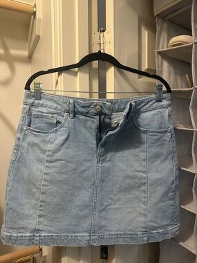 LOFT Light Blue Denim Mini Skirt